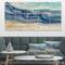 Designart - Coast Blue Sea Waves Watercolour - Modern Farmhouse Canvas Art